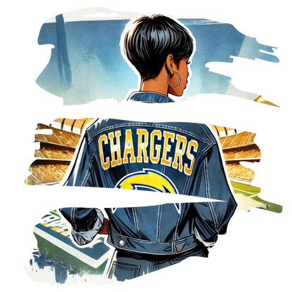 Chargers - Girl in Demin, T-Shirt